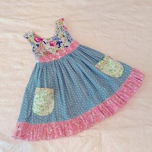 Cheeky Plum Elara Knit Dress - Ocean Breeze 4T